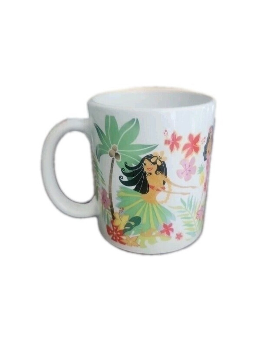 Island Hula Honey Mug Cup Hawaiian Retro Rockabilly Tiki ABC Stores Excellent Co